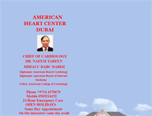 Tablet Screenshot of americanheartcenterdubai.com